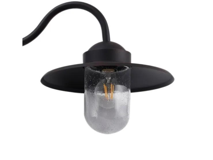 Lindby Wandleuchte Außen Laterne Bilma 10025911 Spritzwassergeschützt Modern in Braun aus Aluminium 1-flammig E27* Laternen