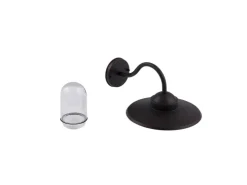 Lindby Wandleuchte Außen Laterne Bilma 10025911 Spritzwassergeschützt Modern in Braun aus Aluminium 1-flammig E27* Laternen