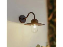 Lindby Wandleuchte Außen Laterne Bilma 10025911 Spritzwassergeschützt Modern in Braun aus Aluminium 1-flammig E27* Laternen
