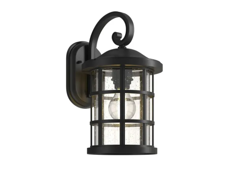 Lindby Wandleuchte Außen Laterne Ankea 9624761 Retro Vintage Antik in Schwarz 1-flammig E27* Laternen