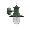 Lindby Wandleuchte Außen Laterne Eloretta 10025907 Spritzwassergeschützt Landhaus Vintage Rustikal in Grün aus Metall 1-flammig E27