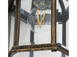 Lindby Wandleuchte Außen Laterne Adelisa 10025849 Spritzwassergeschützt Landhaus Vintage Rustikal in Bronze aus Aluminium 1-flammig E27