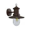 Lindby Wandleuchte Außen Laterne Eloretta 10025908 Spritzwassergeschützt Landhaus Vintage Rustikal in Braun aus Metall 1-flammig E27* Laternen