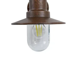 Lindby Wandleuchte Außen Laterne Eloretta 10025908 Spritzwassergeschützt Landhaus Vintage Rustikal in Braun aus Metall 1-flammig E27* Laternen