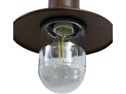 Lindby Wandleuchte Außen Laterne Eloretta 10025908 Spritzwassergeschützt Landhaus Vintage Rustikal in Braun aus Metall 1-flammig E27* Laternen