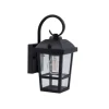 Lindby Wandleuchte Außen Laterne Eloane 10025926 Spritzwassergeschützt Modern in Schwarz aus Edelstahl 1-flammig E27* Laternen