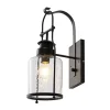 Lindby Wandleuchte Wandlampe Innen Laterne Rozalie 9624813 Retro Vintage Antik in Schwarz aus Metall 1-flammig E27 Flurleuchte