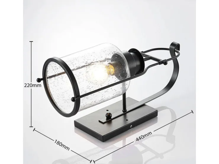 Lindby Wandleuchte Wandlampe Innen Laterne Rozalie 9624813 Retro Vintage Antik in Schwarz aus Metall 1-flammig E27 Flurleuchte