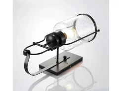 Lindby Wandleuchte Wandlampe Innen Laterne Rozalie 9624813 Retro Vintage Antik in Schwarz aus Metall 1-flammig E27 Flurleuchte