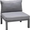 Lounge-Sessel Bonlee aus Aluminium Grau