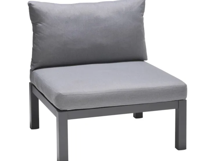 Lounge-Sessel Bonlee aus Aluminium Grau