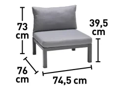 Lounge-Sessel Bonlee aus Aluminium Grau