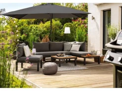 Lounge-Sessel Bonlee aus Aluminium Grau