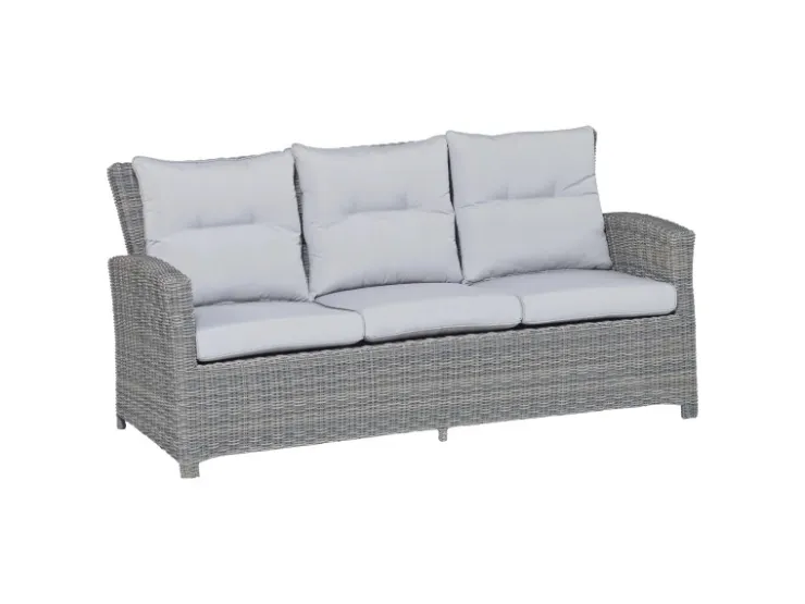 Lounge-Set mit Esstisch Vermont 6-teilig aus Polyrattan* Hocker