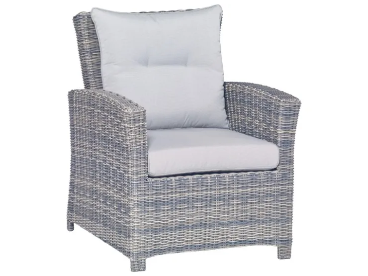 Lounge-Set mit Esstisch Vermont 6-teilig aus Polyrattan* Hocker