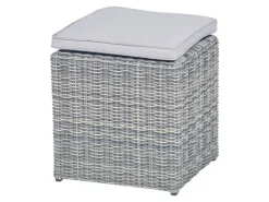 Lounge-Set mit Esstisch Vermont 6-teilig aus Polyrattan* Hocker