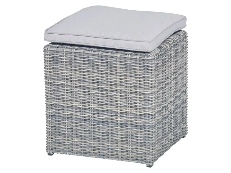 Lounge-Set mit Esstisch Vermont 6-teilig aus Polyrattan* Hocker