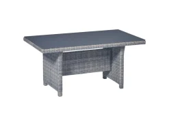Lounge-Set mit Esstisch Vermont 6-teilig aus Polyrattan* Hocker