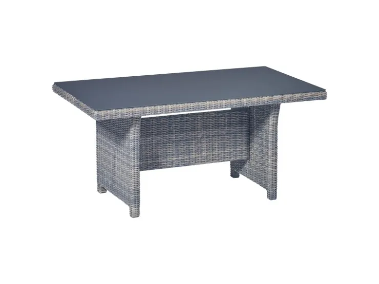 Lounge-Set mit Esstisch Vermont 6-teilig aus Polyrattan* Hocker