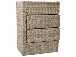 Lounge-Set Olea 5-teilig aus Polyrattan Sand* Kissen|Hocker