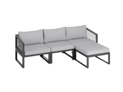 Lounge-Set Willa 4-teilig aus Aluminium Anthrazit