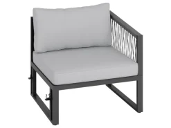 Lounge-Set Willa 4-teilig aus Aluminium Anthrazit
