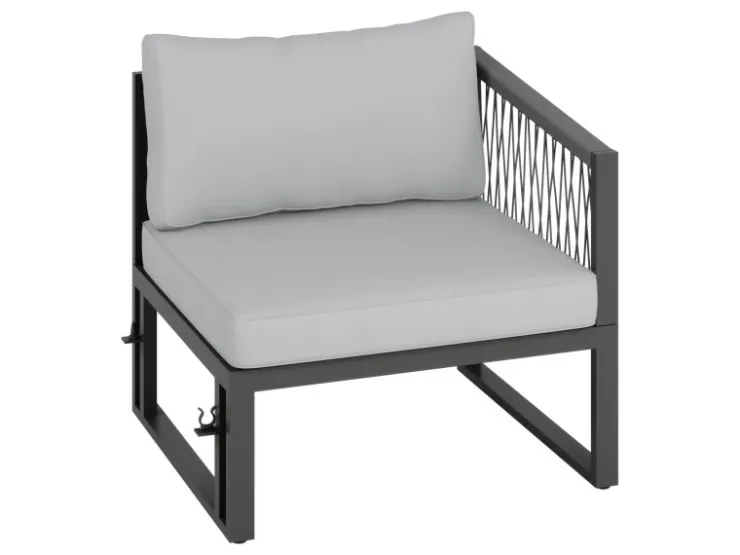 Lounge-Set Willa 4-teilig aus Aluminium Anthrazit