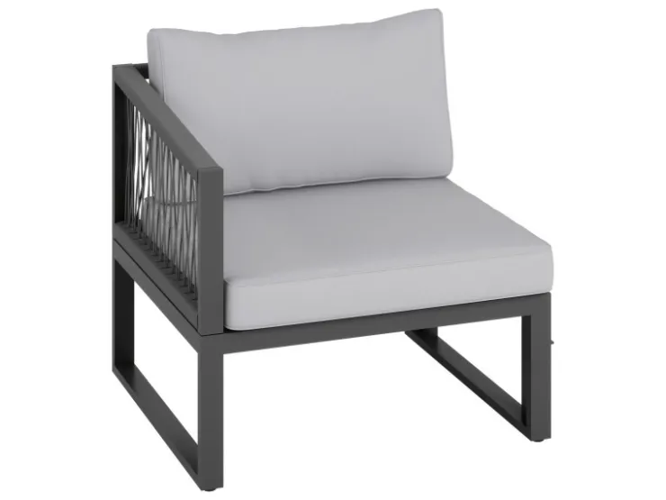 Lounge-Set Willa 4-teilig aus Aluminium Anthrazit