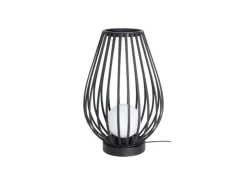 Lucande Laterne Marrin 10025952 Spritzwassergeschützt Modern in Schwarz aus Metall 1-flammig E27* Laternen