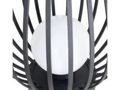 Lucande Laterne Marrin 10025952 Spritzwassergeschützt Modern in Schwarz aus Metall 1-flammig E27* Laternen