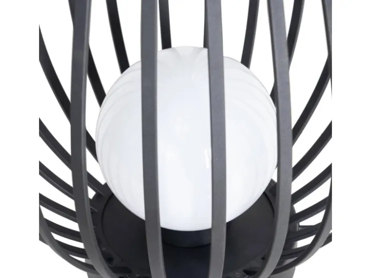 Lucande Laterne Marrin 10025952 Spritzwassergeschützt Modern in Schwarz aus Metall 1-flammig E27* Laternen