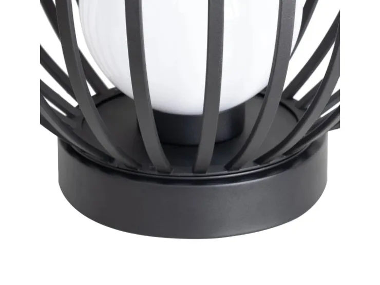 Lucande Laterne Marrin 10025952 Spritzwassergeschützt Modern in Schwarz aus Metall 1-flammig E27* Laternen