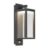 Lucande LED Wandleuchte Außen Laterne Ferdinand 9619150 mit Bewegungsmelder Spritzwassergeschützt Modern in Alu aus Aluminium 1-flammig