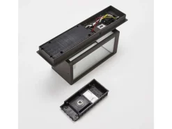 Lucande LED Wandleuchte Außen Laterne Ferdinand 9619150 mit Bewegungsmelder Spritzwassergeschützt Modern in Alu aus Aluminium 1-flammig