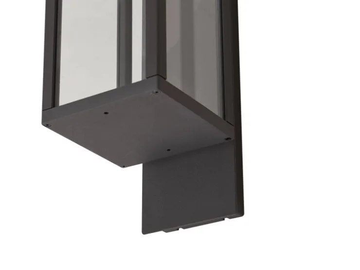 Lucande LED Wandleuchte Außen Laterne Ferdinand 9619149 Spritzwassergeschützt Modern in Alu aus Aluminium 1-flammig