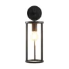 Lucande Wandleuchte Außen Laterne Emmeline 9616162 Spritzwassergeschützt Modern in Schwarz aus Aluminium 1-flammig E27