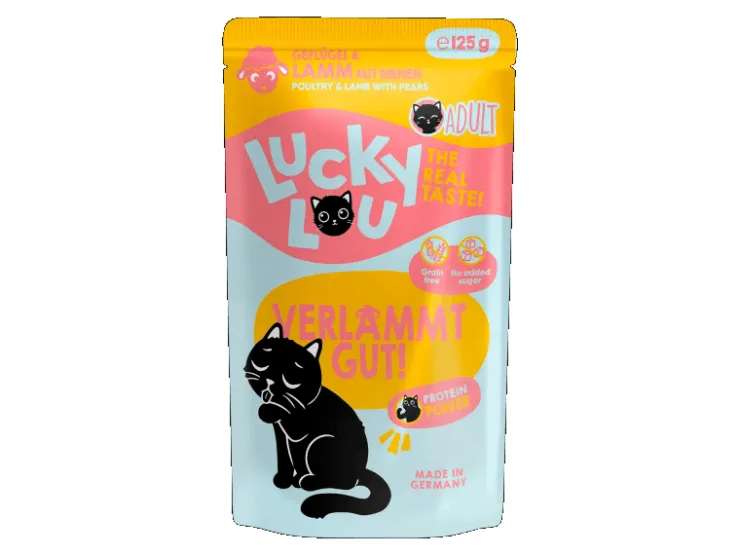 Lucky Lou Katzen-Nassfutter Lifestage Adult Geflügel & Lamm 125 g* Katzenbedarf
