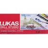 Lukas Aquarell Studio Aquarellfarben-Set 16 x 1/2-Näpfchen und Pinsel* Künstlerfarben