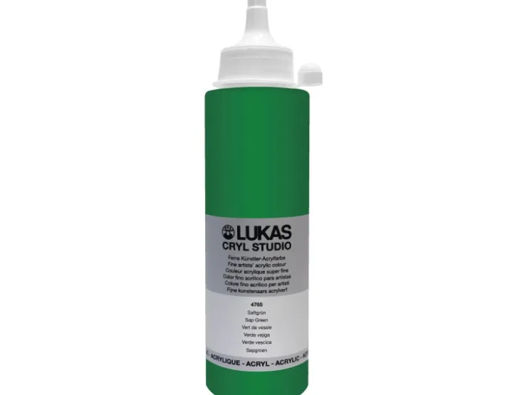 Lukas Cryl Studio Acrylfarbe Plastikflasche Saftgrün 250ml* Bastelfarben
