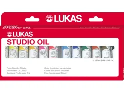 Lukas Studio Oil Ölfarben-Set 12 x 20 ml Farbtuben im Karton-Etui* Künstlerfarben