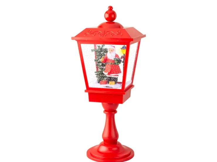 Lumineo LED-Laterne 33 LEDs Kaltweiß 27 cm x 27 cm x 70 cm Bunt* Laternen
