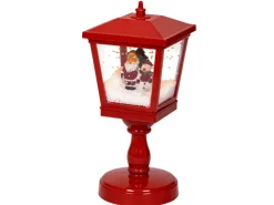 Lumineo LED-Laterne 4 LEDs Warmweiß 13,5 cm, x 13,5 cm x 32,5 cm Rot* Laternen