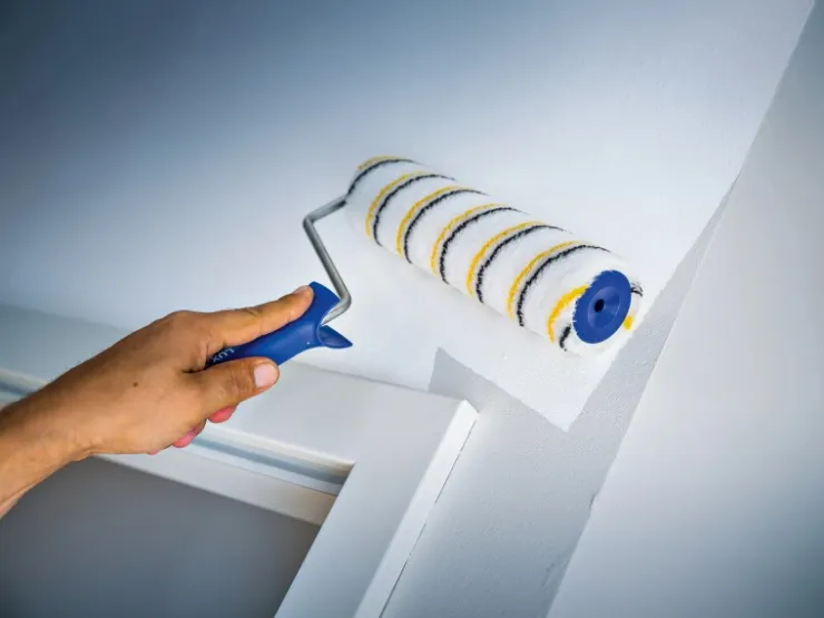 LUX-TOOLS LUX Dispersionswalze 18 cm Polymix Gold-Grau-Gestreift Glatt