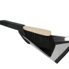 LUX-TOOLS LUX Edelstahl-Kehrgarnitur Handfeger Holz mit Lippe
