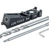 LUX-TOOLS LUX 1-er Taschenloch-Bohrschablone Set 4-teilig