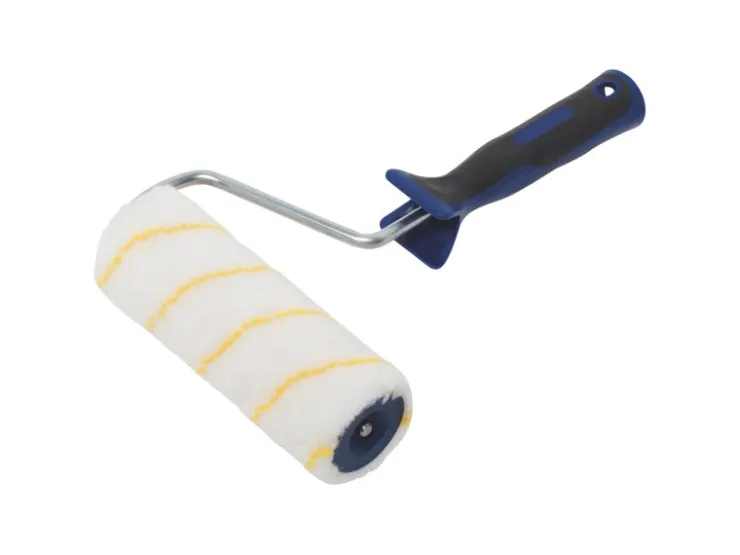 LUX-TOOLS LUX Goldfaden-Roller Kurzflor 2K-Softgriff Schwarz-Blau 18 cm