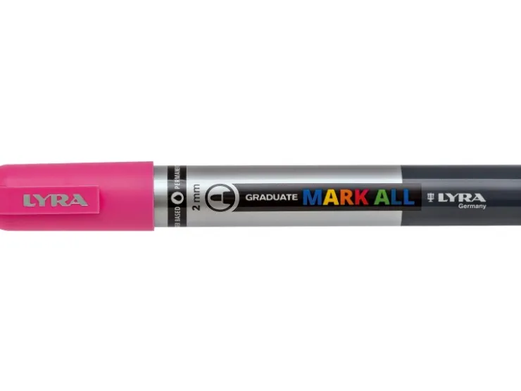 Lyra Mark All Marker für alle Oberflächen Permanent Rundspitze 2mm Rosa* Kerzen Gestalten