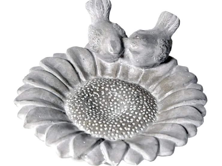 M Collections Vogelbad Sonnenblumen 7,5 cm x 27 cm x 31 cm Zement* Vogeltränken