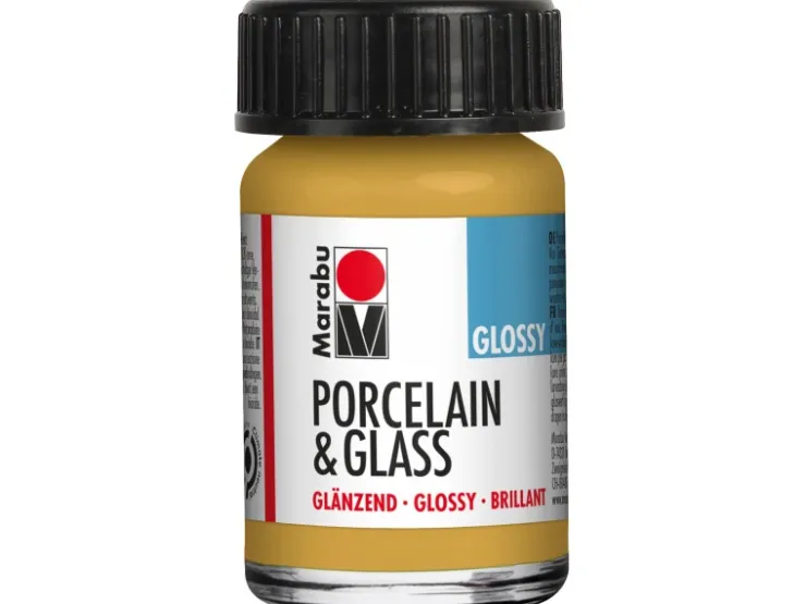 Marabu Porcelain & Glass Glossy 15 ml Metallic-Gold* Künstlerfarben