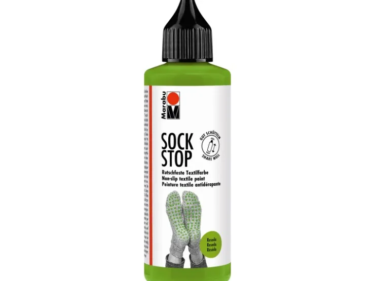 Marabu Anti-Rutsch-Farbe Sock Stop 90 ml Reseda* Bastelfarben|Künstlerfarben